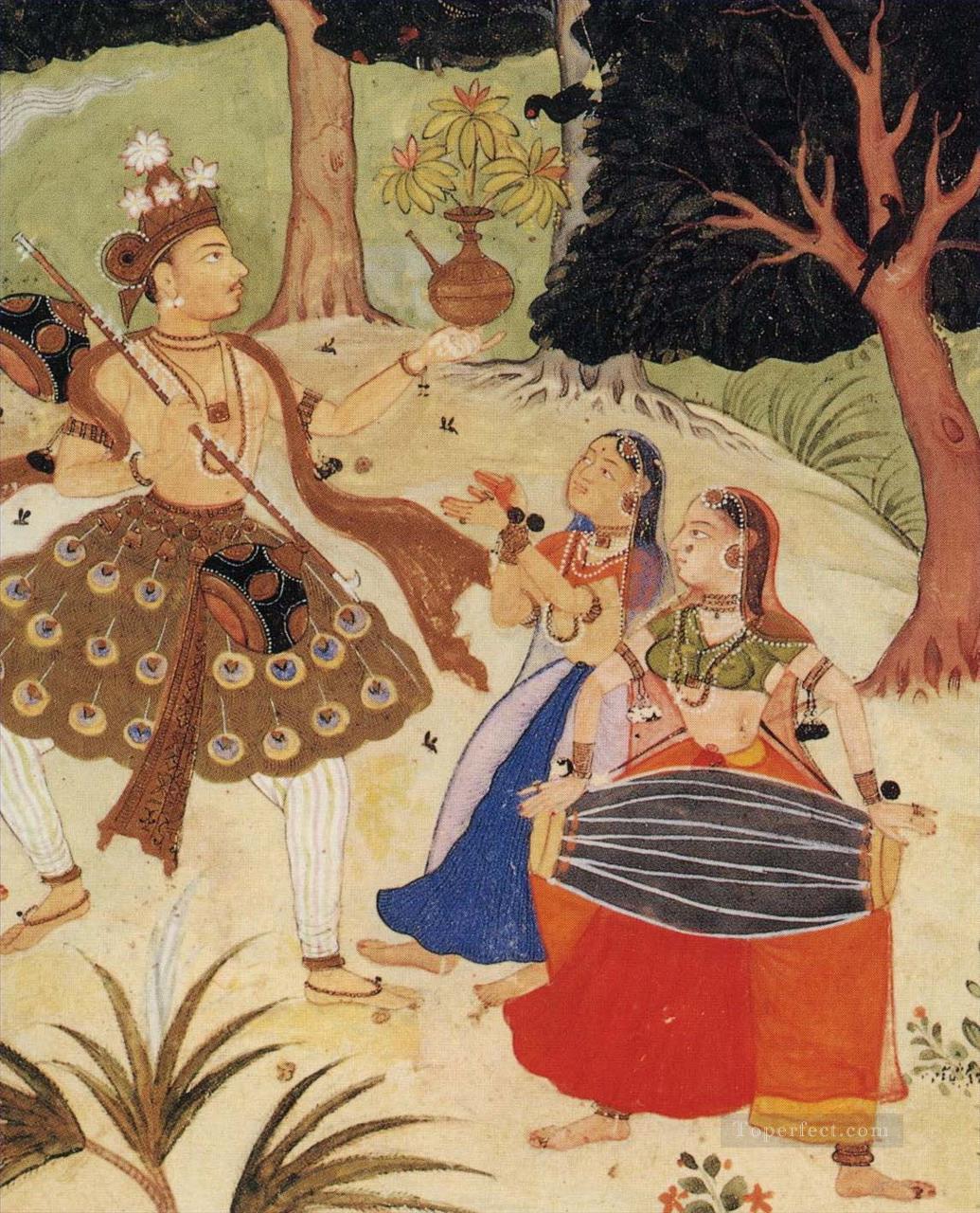 Vasant Rangini Subimperial Mughal India Oil Paintings